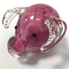 Cute Art Glass pig paperweight