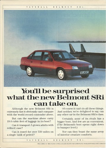 Vauxhall belmont sri original - sri,