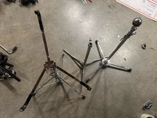VINTAGE Cymbal Stand BUNDLE Premier Flat Ludwig Snare plus 1/2 other stands #DR1