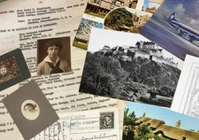 Postcard pics scrapbook 1960s Mount Holyoke UK STUDENT TRIP family Hutchingson