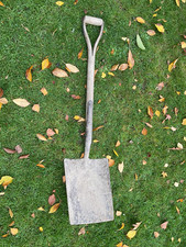 vintage wooden handle shovel