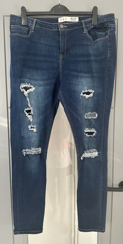 Denim ripped jeans size 18 - co,