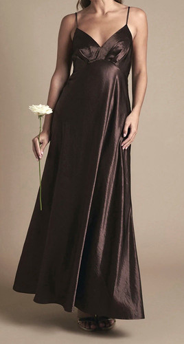 Coast brown satin maxi - brown,