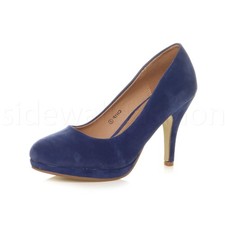 Womens ladies high mid heel