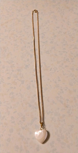 Ladies gold tone white - white, heart
