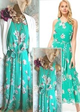 New ROMAN Chiffon green pink