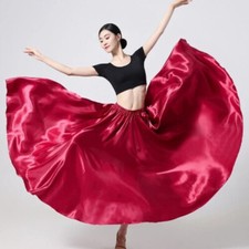 Satin Long Skirt Ballroom