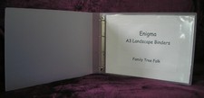 Enigma Archival A3 Landscape 40mm Spine Ring Binder in frosted polypropylene