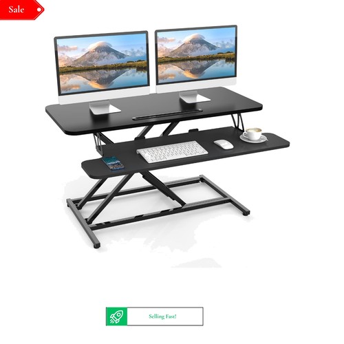 Standing desk converter - standing, 36"