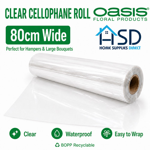 80cm clear cellophane roll - 80cm,