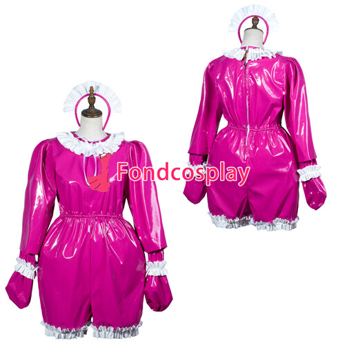 Sissy maid pvc romper lockable - sissy,