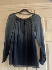 TK Maxx Women’s Blue Chiffon Blouse Size Small 
