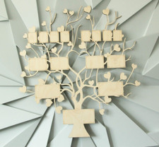 Wooden family tree - wooden, gift