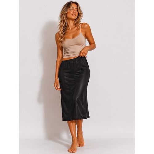 Vanity fair black maxi slip - fair,