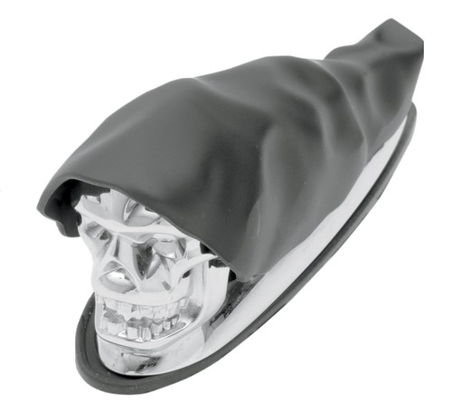 Black shrouded skull chrome - skull,