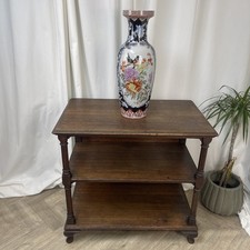 Victorian Dumb Waiter Buffet Sideboard 91x86x56cm 3 Tier Shelf Antique Oak Unit