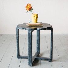 Graham and Green Black Scallop Side Table