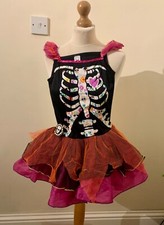 Wilkinson Day Of The Dead Skeleton Costume Dress Pan de Meurtos Age 9-10 Years