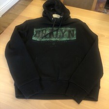 mens clothes size xs Cedarwood State Black Poly Cotton Brooklyn Hoodie Top