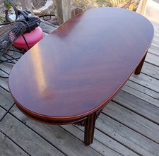 Mid Century Mahogany Oval Lane