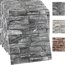10PCS 3D Wall Panels Peel and