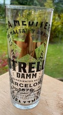 Estrella damn Barcelona Set of Two Pint Glasses for home bar or man cave 