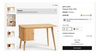 John Lewis Grayson Desk Oak