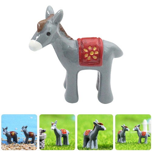 8pcs mini resin donkey - resin,