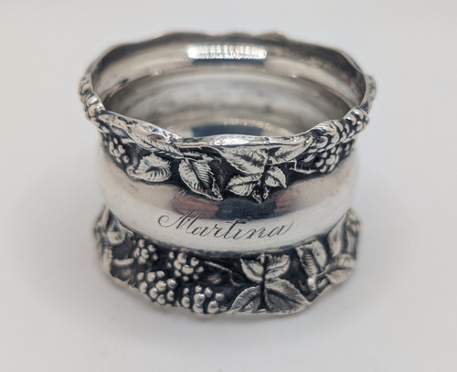 Vintage sterling silver napkin - vintage,