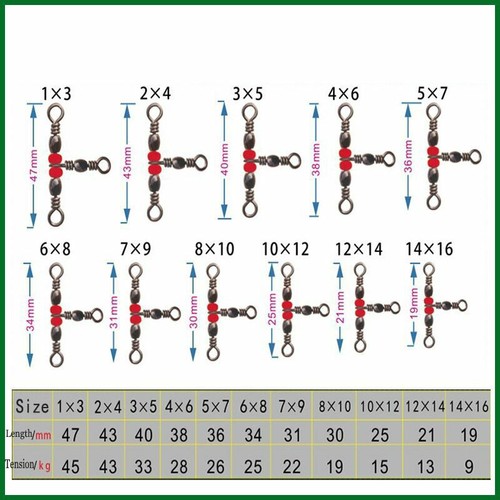 Turn way fishing swivel - t-turn,