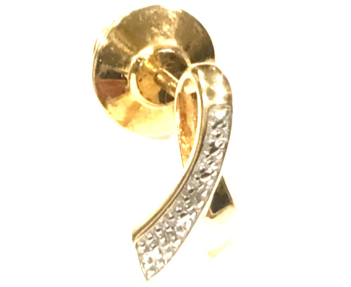 9ct gold diamond brooch - brooch, pin