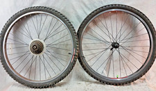Giant 26" MTB Bike Wheel Set 36/32S 7 Speed Freewheel QR Trail Cafe Java Commute