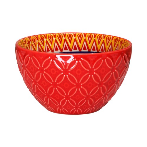 Red ceramic bowl tuscany - red,