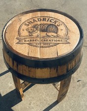 Whiskey Barrel End Table -