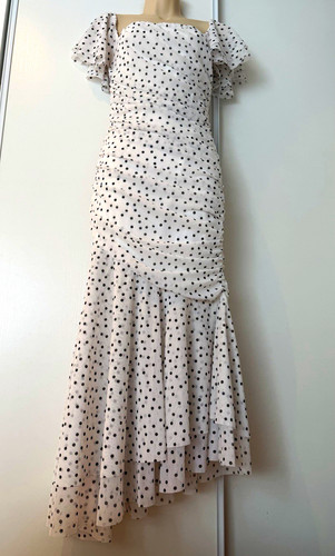 Zara white black - polka, dot