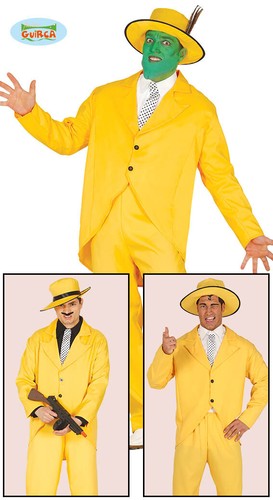 Mens yellow gangster fancy - yellow,