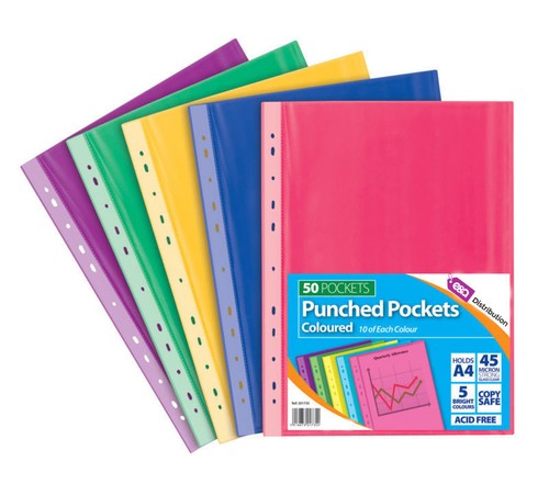 Coloured plastic wallets - 50,