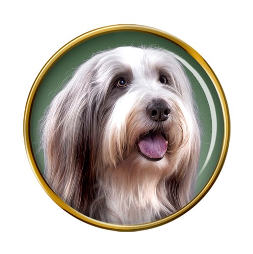 Bearded collie dog lapel - , pin