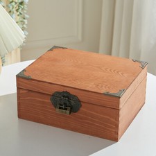 Decorative Wooden Jewellery Trinket Box Keepsake Storage Organiser Gift w/ Keys