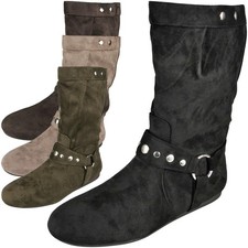 Pixie Flat Boots Ladies Womens