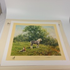 David Shepherd Signed Limited Edition Art Print - The Lazy Hazy Days of Summer