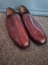 Barker of Earls Barton Vintage Shoes UK 10 Slip On Leather Mens Loafers