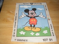 Vintage Royal Paris Printed Tapestry Needlepoint Canvas - Disney Mickey Mouse
