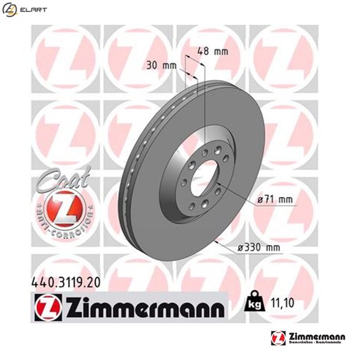 Brake disc 440 3119 - 2x,