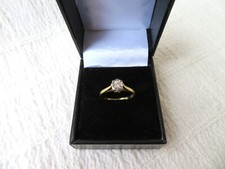 ANTIQUE /VINTAGE 18CT YELLOW GOLD & SOLITAIRE DIAMOND RING, SIZE M 1/2, 1.95gs
