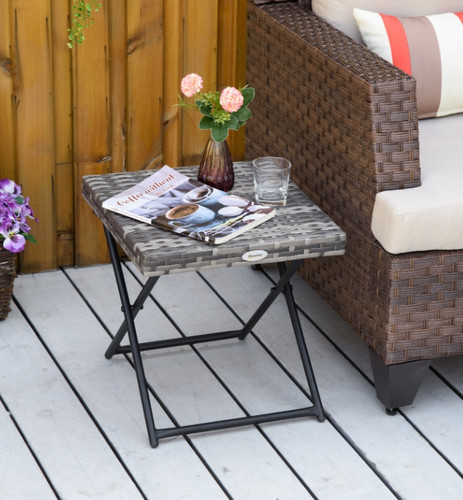 Small rattan coffee table - small,