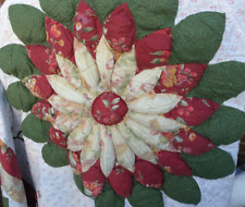 Beautiful Handmade Patchwork Double Quilt Bedspread  248cm x 212cm Cottagecore