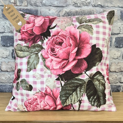 Gingham rose shabby chic - gingham,