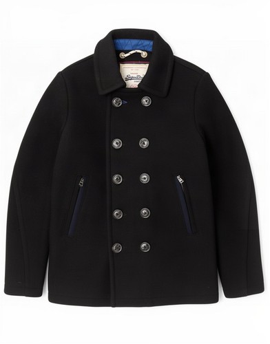 Superdry mens pea coat - coat, 40