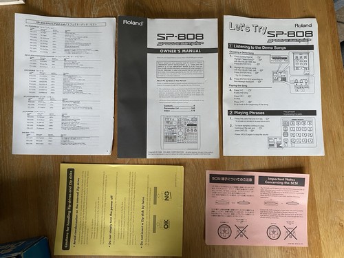 Roland sp808 original manual - sp808,